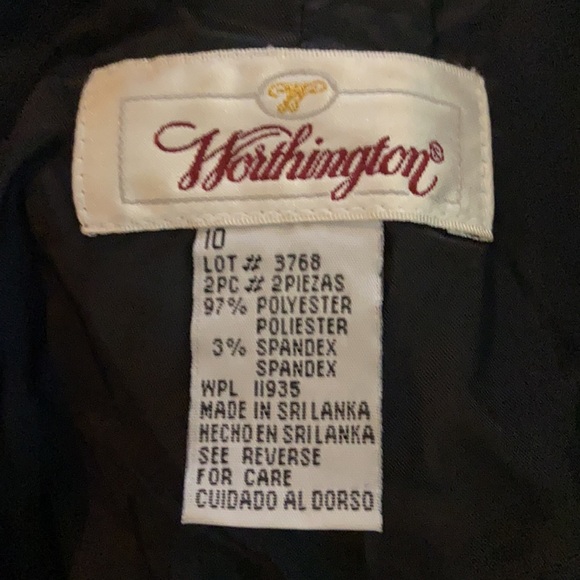 Worthington Black Faux Suede Skirt Set Size 10 - Picture 7 of 10